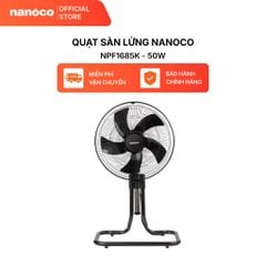Quạt Sàn Lửng Nanoco NPF1685/NPF1885 Động Cơ Bạc Đạn Màu Đen