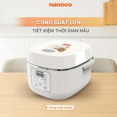 Nồi cơm điện tử Nanoco Model NRC1202BE, 1.2L, màu begie