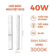 Đèn LED bán nguyệt ECO Nanoco công suất 20w/40w model NSHE 3 màu ánh sáng 3000K,4000K và 6500K