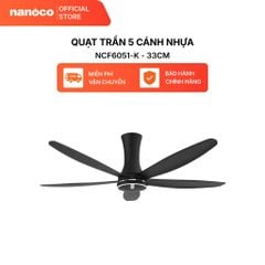 Quạt Trần Nanoco BLDC 5 Cánh 150cm Có Remote, Đảo Chiều, 9 Cấp Gió, Tiết Kiệm Điện NCF6051