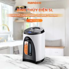Bình thủy điện Nanoco, Model NETF502 5.0L, màu trắng