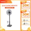 Quạt đứng có remote bạc đạn công suất 50W Nanoco model NSF1641RC màu Ghi/Xám nhạt/Xanh Navy