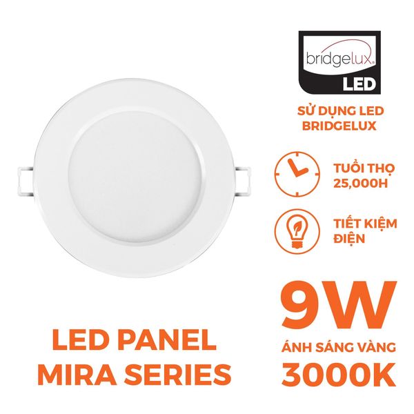 Đèn LED Slim panel MIRA  φ110 9W Nanoco ( 4 loại ánh sáng, model NPM09x)