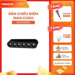 Đèn chiếu điểm nam châm màu đen Nanoco công suất 6W/12W, ánh sáng 3000K/4000K
