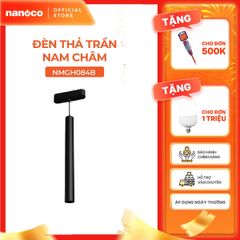 Đèn thả trần nam châm màu đen Nanoco công suất 8W ánh sáng 3000K/4000K