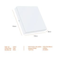 ĐÈN LED ỐP TRẦN NỔI NANOCO NANCY – ĐÈN LED PANEL TRÒN, VUÔNG CẢM BIẾN