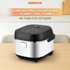Nồi cơm điện tử Nanoco Model NRC1818M, 1.8L, màu đen