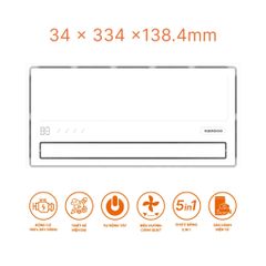 Máy hút sưởi 5in1 Nanoco Model NBD2561 có remote, lỗ khoét 305x605 mm