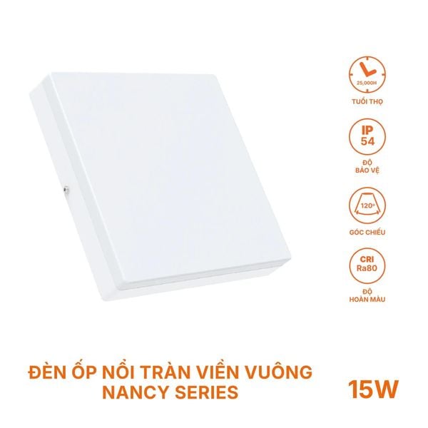 ĐÈN LED ỐP TRẦN NỔI NANOCO NANCY – ĐÈN LED PANEL TRÒN, VUÔNG CẢM BIẾN