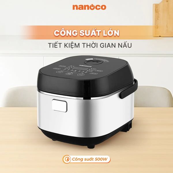 Nồi cơm điện tử Nanoco Model NRC1818M, 1.8L, màu đen