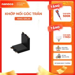 Khớp nối thanh ray đèn nam châm lắp nổi màu đen Nanoco model NMG-SRx