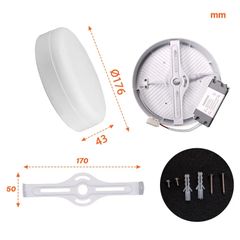 Đèn LED Panel ốp trần nổi tròn Nanoco công suất 12W/18W/24W ánh sáng 3000K/4000K/6500K model NRP***R