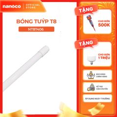 Bóng tuýp T8 LED thủy tinh 0.6m/1.2m Nanoco công suất 10W/ 20W/ 40W ánh sáng trắng/vàng model NT8Txxx
