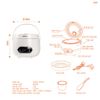 Nồi cơm điện 1.2L Nanoco model NRC1206W màu trắng, nút cơ, công suất 500W
