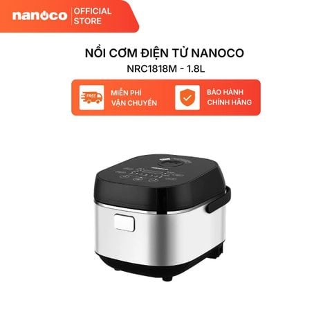 Nồi cơm điện tử Nanoco Model NRC1818M, 1.8L, màu đen