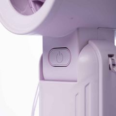 Quạt sạc cầm tay màu tím/xanh động cơ DC Nanoco model NHF3081 lithium 3000mAh công suất 5.8W