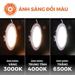 Đèn LED SLIM downlight Hera Nanoco φ90 7W đổi màu model: NSD07CG90/ NSD07CS90/ NSD07CW90 - viền vàng, trắng, bạc