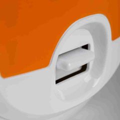 Nồi cơm điện 0.8L Nanoco model NRC0801W màu trắng-cam, nút cơ công suất 250W
