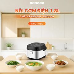 Nồi cơm điện tử Nanoco Model NRC1818M, 1.8L, màu đen