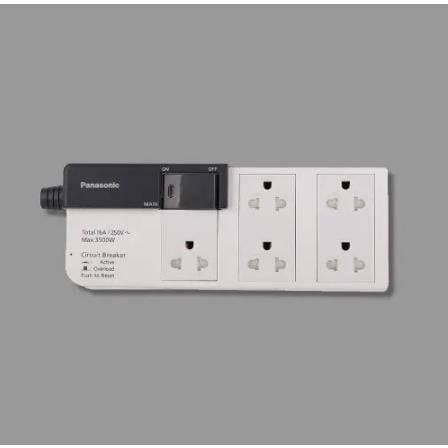 Ổ cắm có dây model WCHG28352 (công suất 3500W, 5 ổ cắm 3 chấu,1 công tắc)