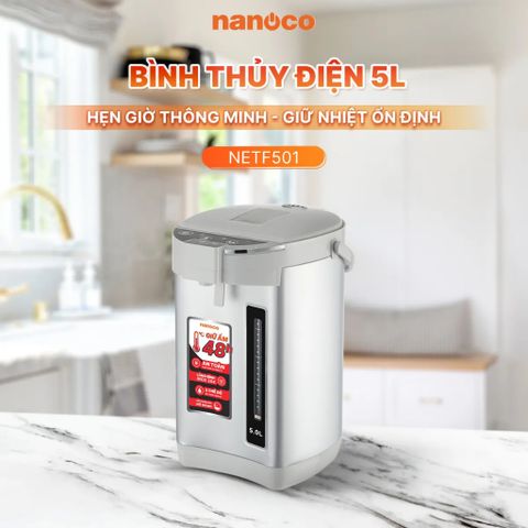 Bình thủy điện Nanoco Model NETF501 5.0L Màu xám