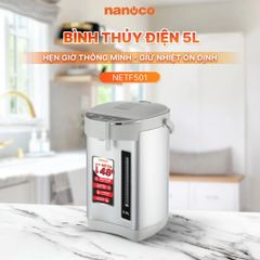 Bình thủy điện Nanoco Model NETF501 5.0L Màu xám