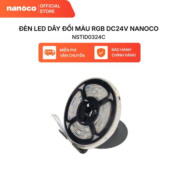 Đèn LED dây đổi màu RGB DC24V Nanoco model NSTID0324C/ NSTID1524C