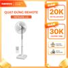 Quạt đứng có remote bạc đạn công suất 50W Nanoco model NSF1641RC màu Ghi/Xám nhạt/Xanh Navy