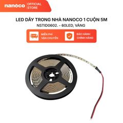 LED dây trong nhà Nanoco 1 cuộn 5m 60LED - ánh sáng vàng, trung tính