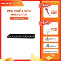 Đèn chiếu điểm nam châm màu đen Nanoco công suất 6W/12W, ánh sáng 3000K/4000K