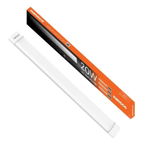 Đèn LED bán nguyệt Oval 0.6m/1.2m 20W/40W/ 60W Nanoco 3 chế độ màu