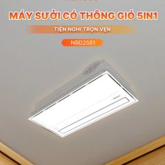 Máy hút sưởi 5in1 Nanoco Model NBD2561 có remote, lỗ khoét 305x605 mm