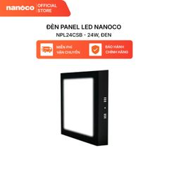 Đèn Panel LED ốp trần nổi vuông Nanoco 4 chế độ màu, viền trắng/đen