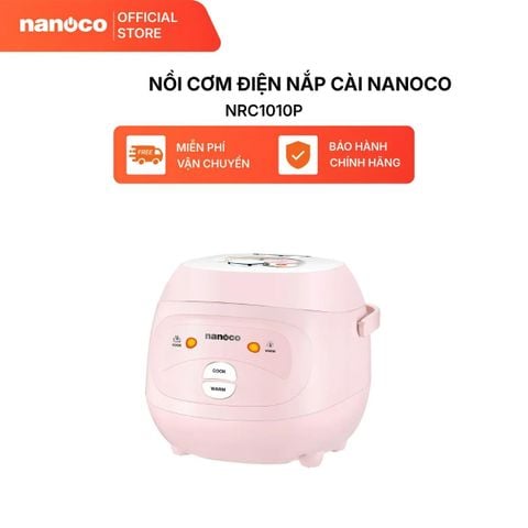 Nồi Cơm Điện Nắp Gài 1.0L 350W Màu Hồng Lòng Nồi Chống Dính Maifanite Nắp Tháo Rời