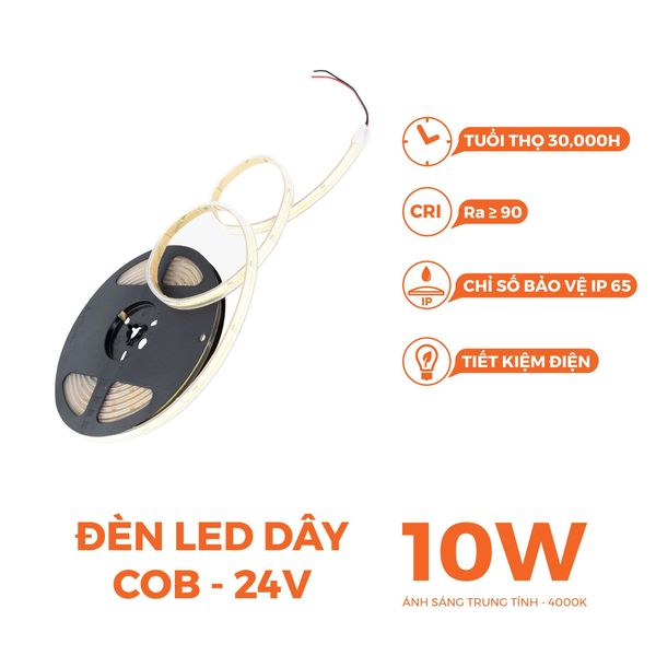 Đèn LED dây COB DC24V 320 led/m Nanoco cuộn 5m model NSTC320*