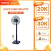 Quạt đứng có remote bạc đạn công suất 50W Nanoco model NSF1641RC màu Ghi/Xám nhạt/Xanh Navy