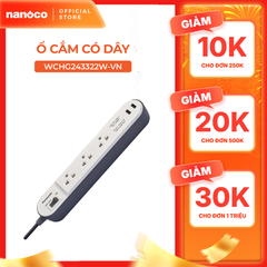 Ổ cắm Panasonic model WCHG243322W-VN (có dây - 3 ổ cắm - 2 USB)