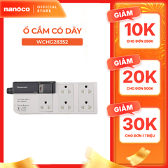 Ổ cắm có dây model WCHG28352 (công suất 3500W, 5 ổ cắm 3 chấu,1 công tắc)