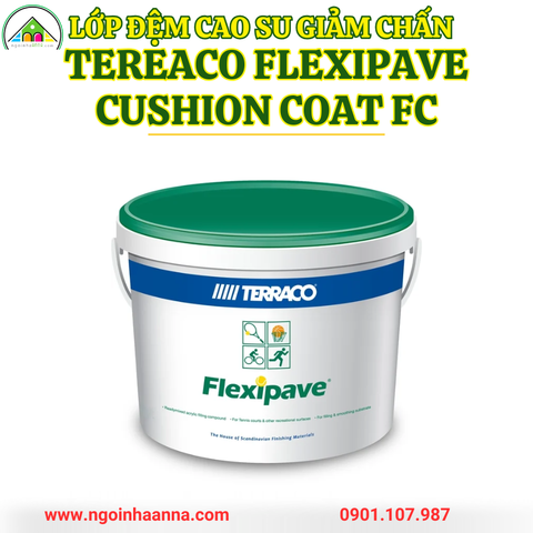 Lớp đệm cao su giảm chấn cho sân tennis Tereaco Flexipave Cushion Coat FC