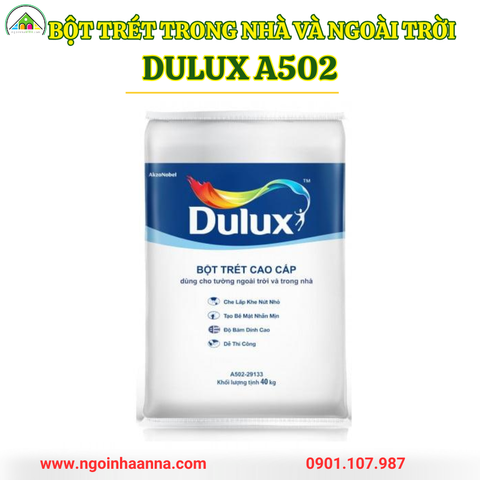 Bột trét cao cấp trong và ngoài trời Dulux A502 - 40kg