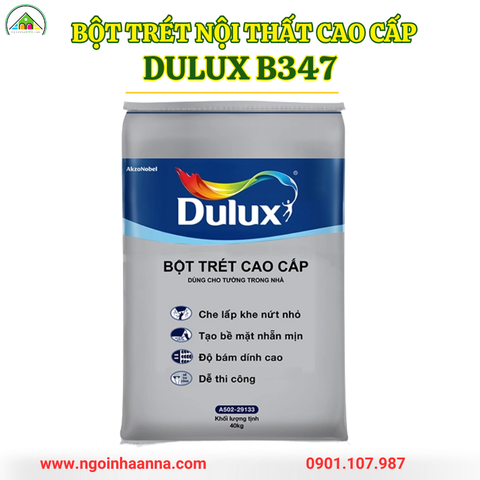 Bột trét tường cao cấp trong nhà Dulux B347 40kg