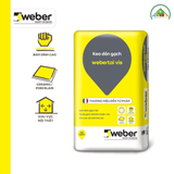 Keo dán gạch chuyên dùng cho gạch hút nước kích thước vừa Webertai Vis