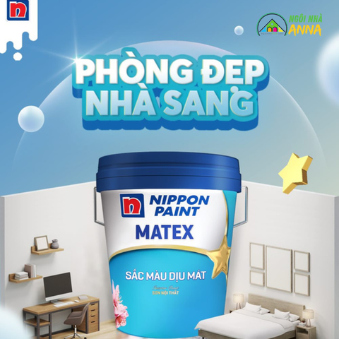 Sơn Nội Thất Nippon Matex Sắc Màu Dịu Mát