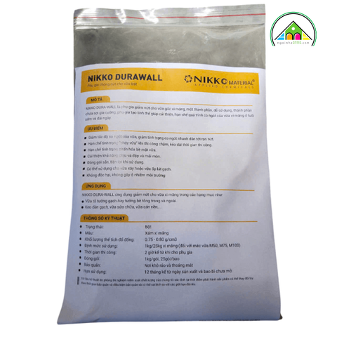 Phụ Gia Giảm Nứt Cho Vữa Trát - NIKKO DURA-WALL