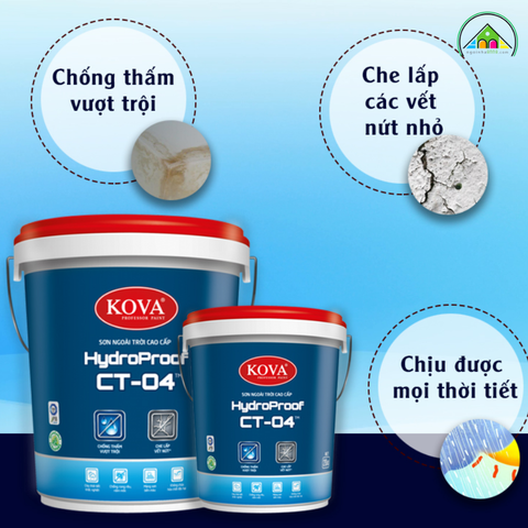 Sơn ngoại thất cao cấp KOVA CT-04 CHỐNG THẤM