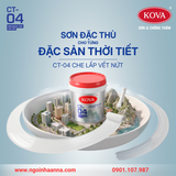 Sơn Ngoại Thất Cao Cấp KOVA CT-04 Che Lấp Vết Nứt