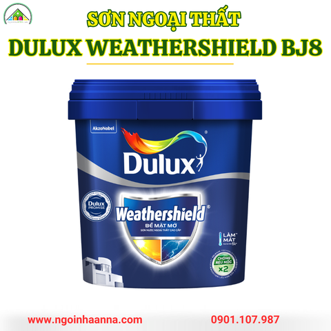 Sơn ngoại thất Dulux Weathershield BJ8 bề mặt mờ