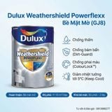 Sơn ngoại thất Dulux Weathershield Powerflexx GJ8 bề mặt mờ