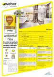 Keo dán gạch khổ siêu lớn Webertai Flex