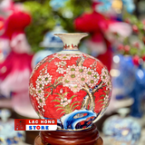  Bình Hút Lộc họa tiết Hoa Đào Đỏ LHCECN-9208 
